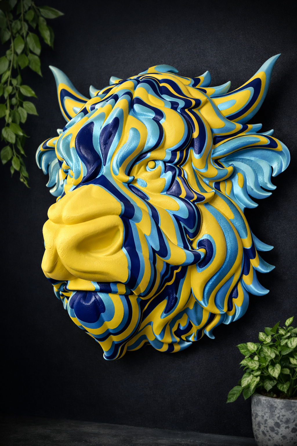 Highland Cow Layered Wall Art